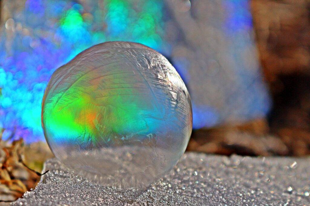 Rainbow in ice